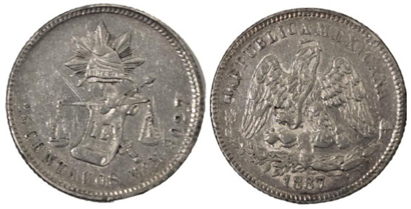 25 CENTAVOS MEXICO (1887)