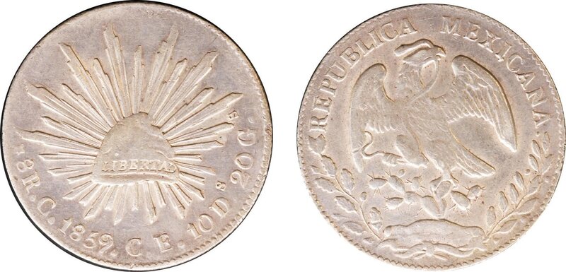 8 REALES CULIACAN (1859)