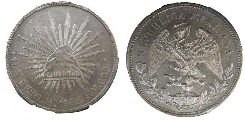 1 PESO MEXICO (1908)