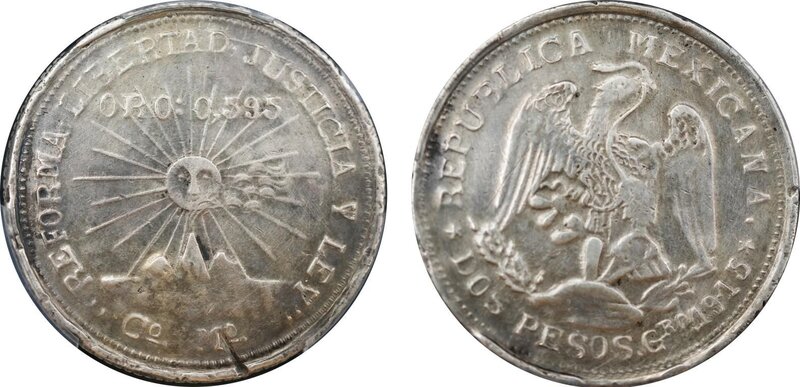 2 PESOS CAMPO MORADO (1915)