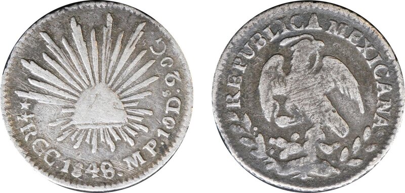 1/2 REAL GUDALUPE Y CALVO (1848)