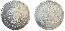 25 CENTAVOS CHIHUAHUA (1886)