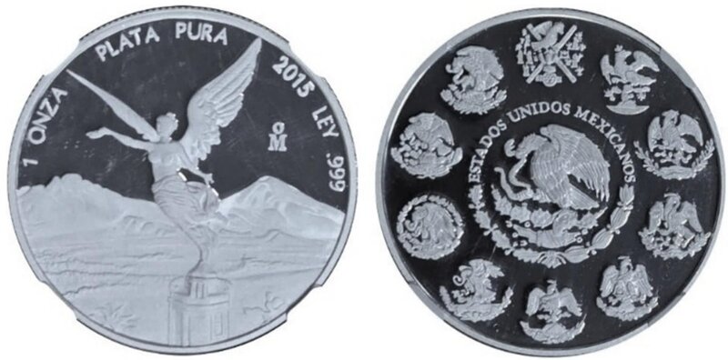 SET DE 3 PIEZAS 90 ANIVERSARIO BANCO DE MEXICO (2015)