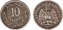 10 CENTAVOS ALAMOS (1892)