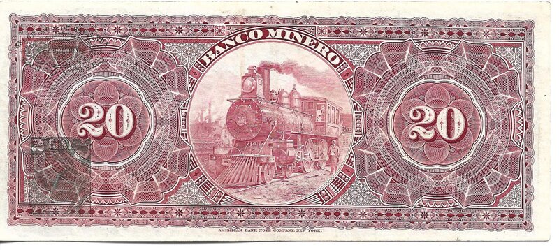 20 PESOS DEL BANCO MINERO
