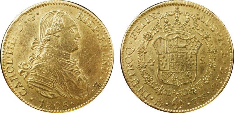 4 ESCUDOS CARLOS IV (1805)