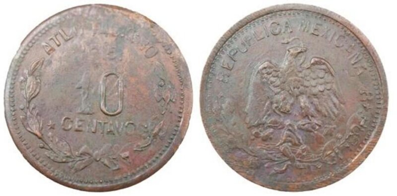 10 CENTAVOS GUERRERO (1915)