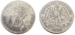 50 CENTAVOS ALAMOS (1885)