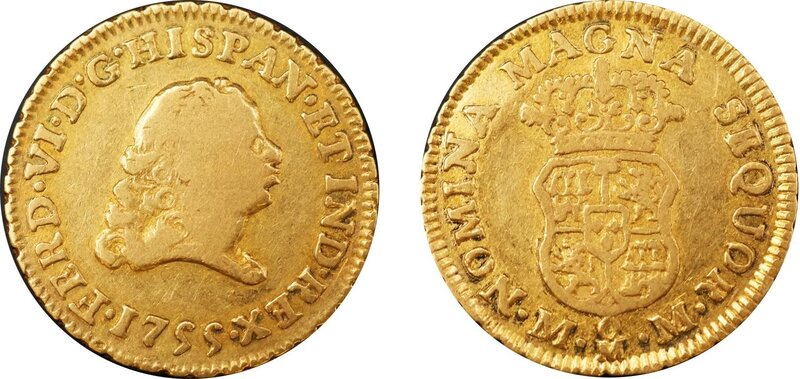 1 ESCUDO FERNANDO VI (1755)