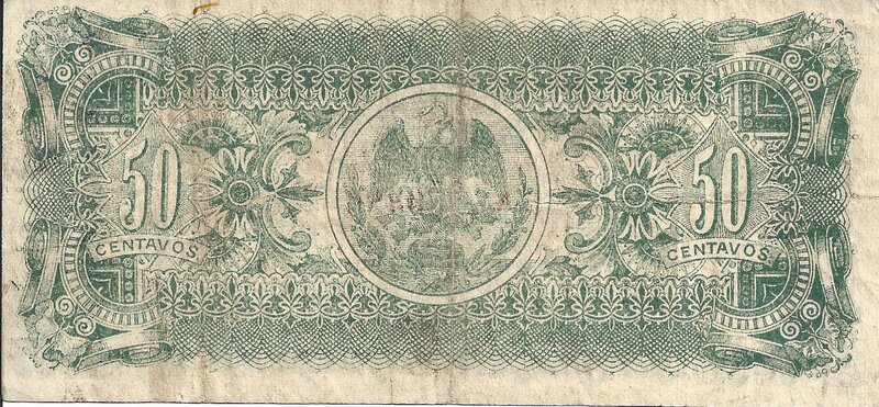 50 CENTAVOS ESTADO DE DURANGO (1914)