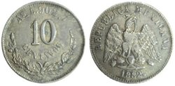 10 CENTAVOS ALAMOS (1882)