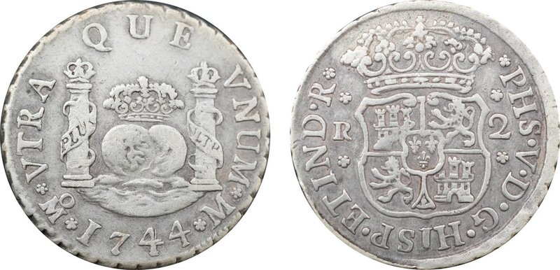 2 REALES FELIPE V (1744)