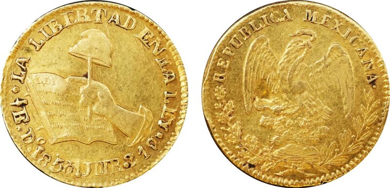 1/2 ESCUDO DURANGO (1850/33)