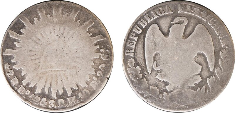 2 REALES DE DURANGO (1843/33)