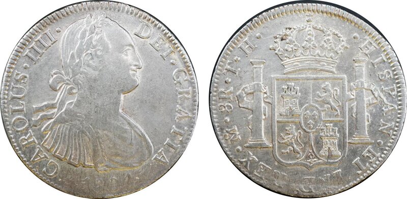 8 REALES CARLOS IV (1804)