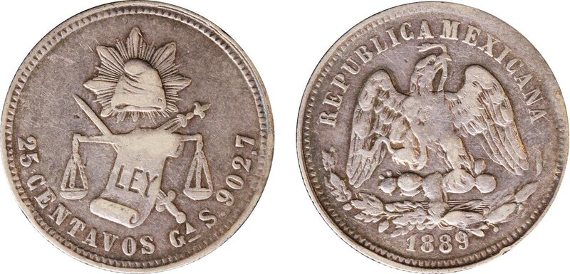 25 CENTAVOS GUADALAJARA (1889)