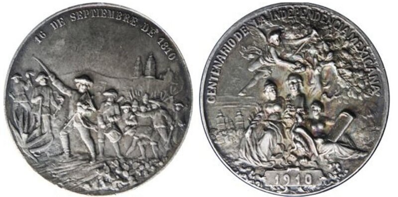 MEDALLA CENTENARIO DE LA INDEPENDENCIA CENTURION (1910)