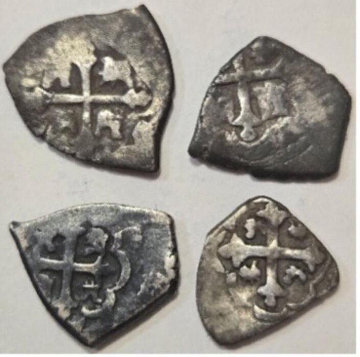 LOTE DE 4 PIEZAS DE 1/2 REAL