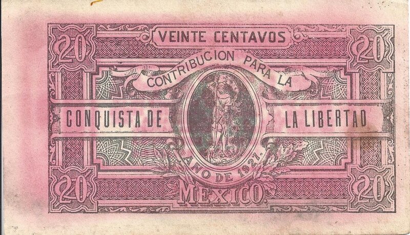 20 CENTAVOS CONTRIBUCION PARA LA CONQUISTA DE LA LIBERTAD (1927)