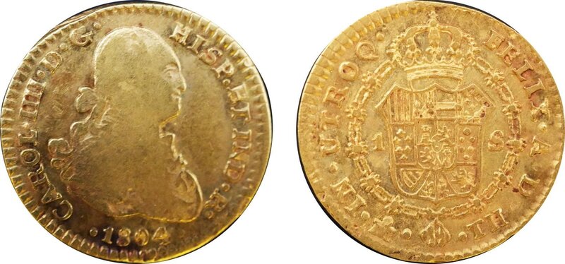 1 ESCUDO CARLOS IV (1804)