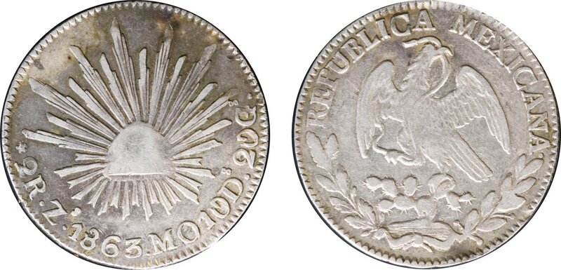 2 REALES DE ZACATECAS (1863/52)