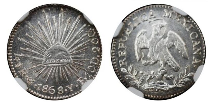 1/2 REAL GUANAJUATO (1868)