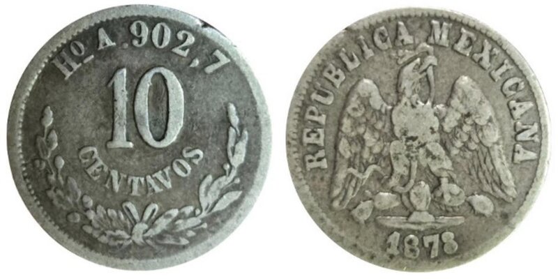 10 CENTAVOS HERMOSILLO (1878)