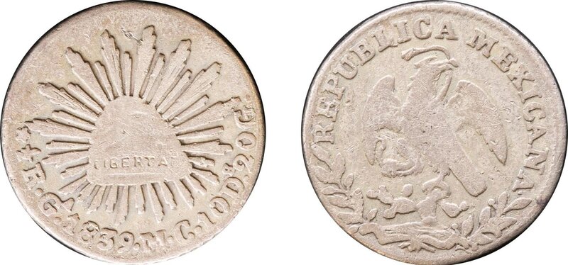 1/2 REAL GUADALAJARA (1839)