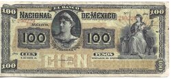 100 PESOS BANCO NACIONAL DE MEXICO