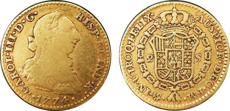 2 ESCUDOS CARLOS III (1774)