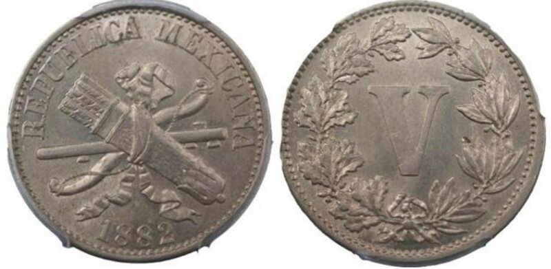 5 CENTAVOS NIQUEL (1882)
