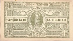1 PESO CONTRIBUCION PARA LA CONQUISTA DE LA LIBERTAD (1927)