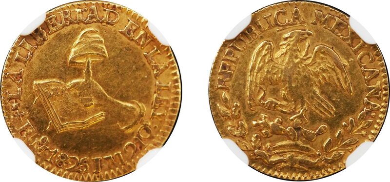 1/2 ESCUDO MEXICO (1825)