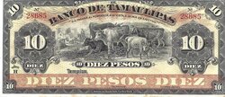 10 PESOS DE BANCO DE TAMAULIPAS