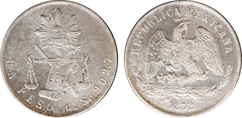 1 PESO GUANAJUATO (1872)