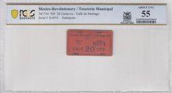 20 CENTAVOS VILLA DE SANTIAGO