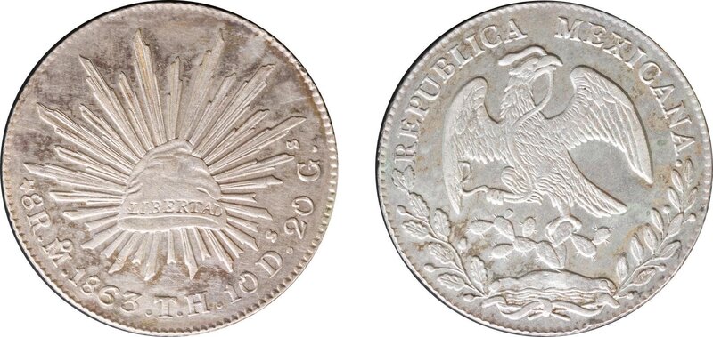 8 REALES MEXICO (1863)
