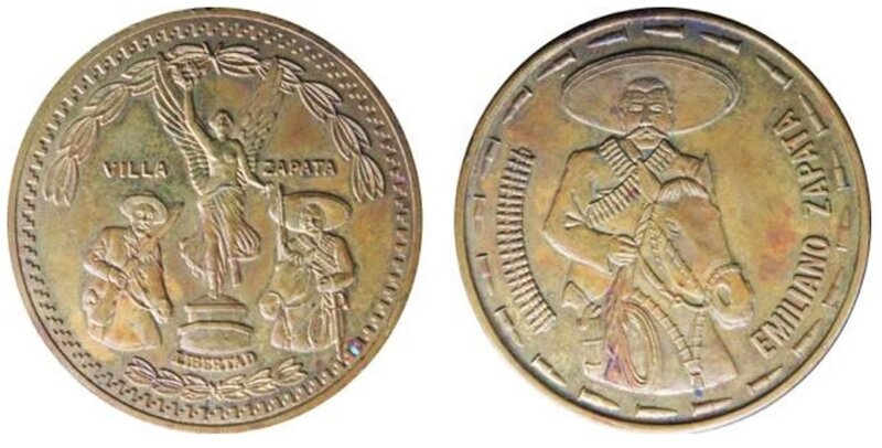 EMILIANO ZAPATA Y FRANCISCO VILLA CON MOTIVOS REVOLUCIONARIOS