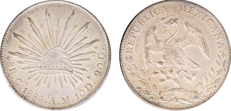 8 REALES CULIACAN (1888)