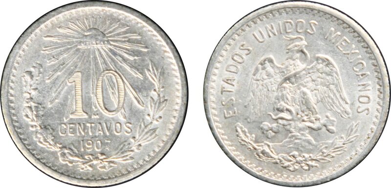 10 CENTAVOS 1907 (1907)