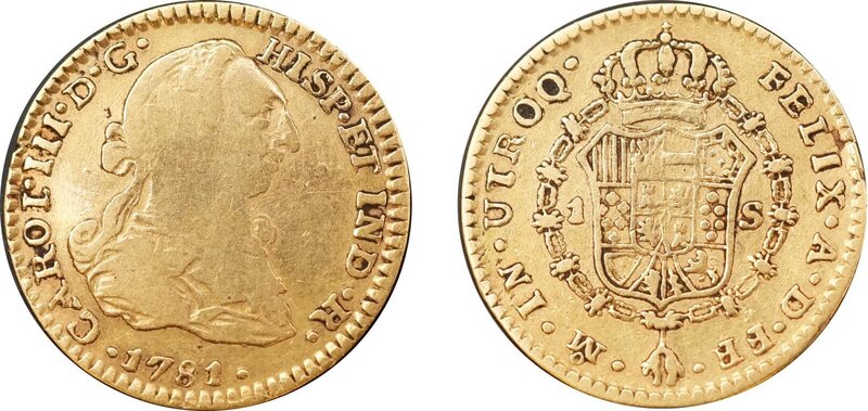 1 ESCUDO CARLOS III (1781)