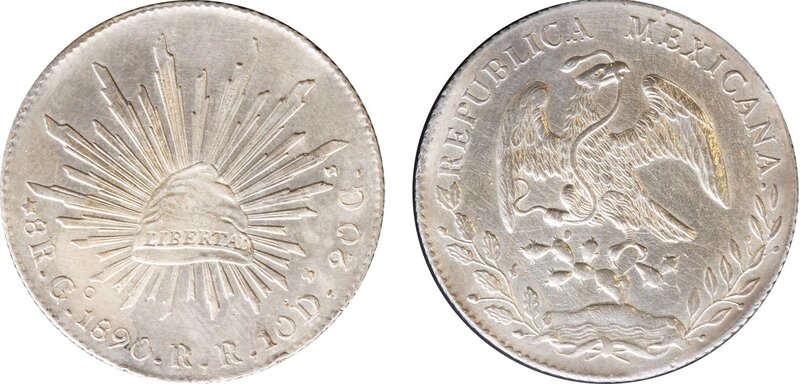 8 REALES DE GUANAJUATO (1890/89)