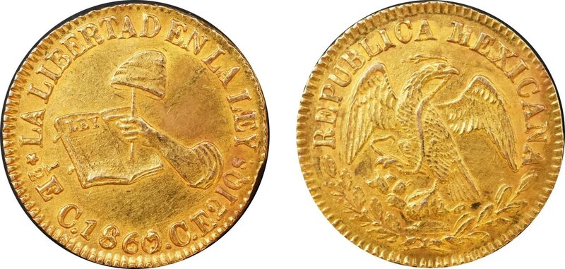 1/2 ESCUDO CULIACAN (1860/59)