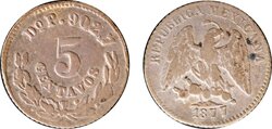 5 CENTAVOS DURANGO (1877)