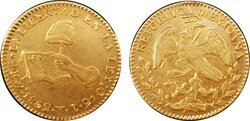 2 ESCUDOS ZACATECAS (1862/0)